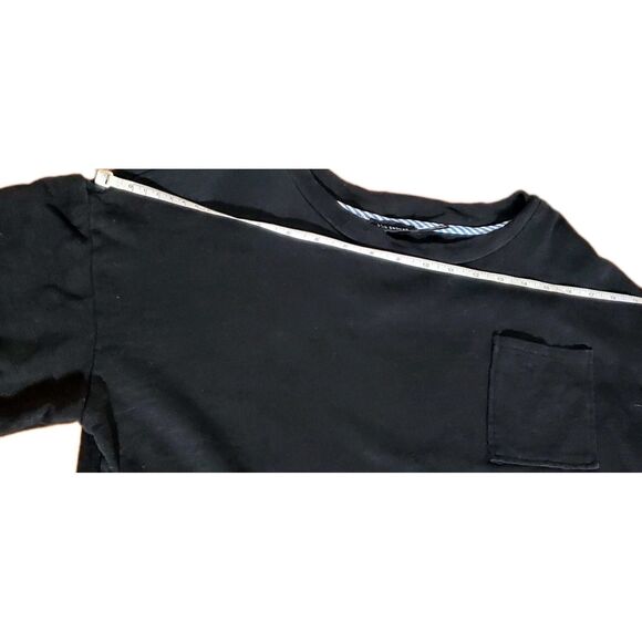 Layered Look Pinstriped Sweater Size L Mixed Media Wrist Tie Detail Chic - Picture 10 of 16